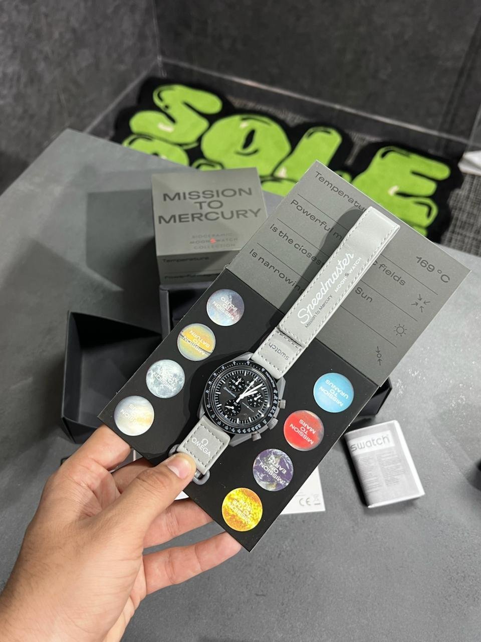 Swatch X Omega Bioceramic Moonswatch Mission To The Moon Mercury With Kit - Image 2