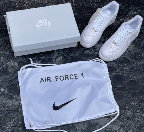 Nikee Airforce 1 Low WHITE With DUST BAG (FIX) - Image 2