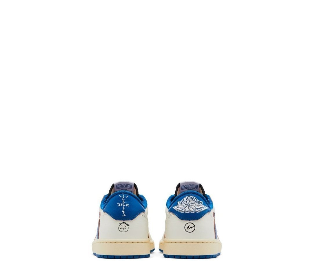 Fragment Design x Travis Scott x Air Jordan 1 Retro Low OG SP 2025 'Sail Military Blue' - Image 4