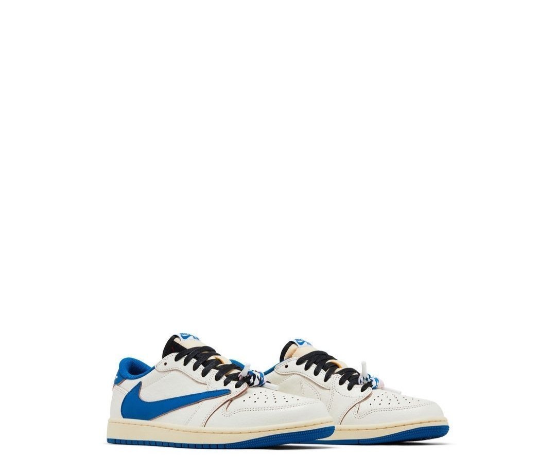 Fragment Design x Travis Scott x Air Jordan 1 Retro Low OG SP 2025 'Sail Military Blue' - Image 5