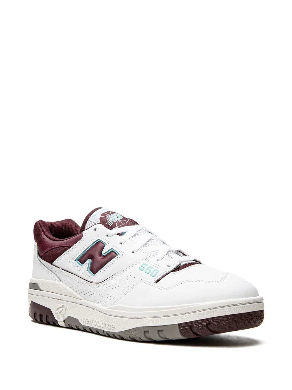 New Balance 550 White Burgendy - Image 3