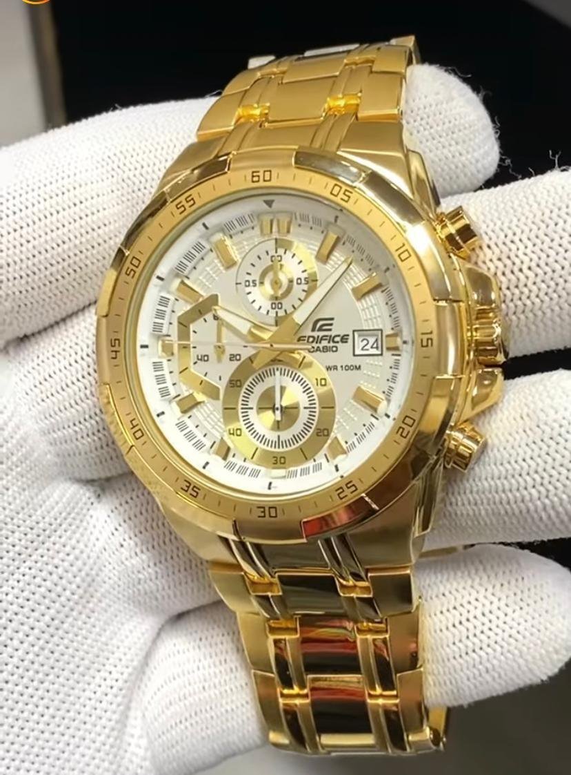 Edifice Gold White Metal Watch - Image 2