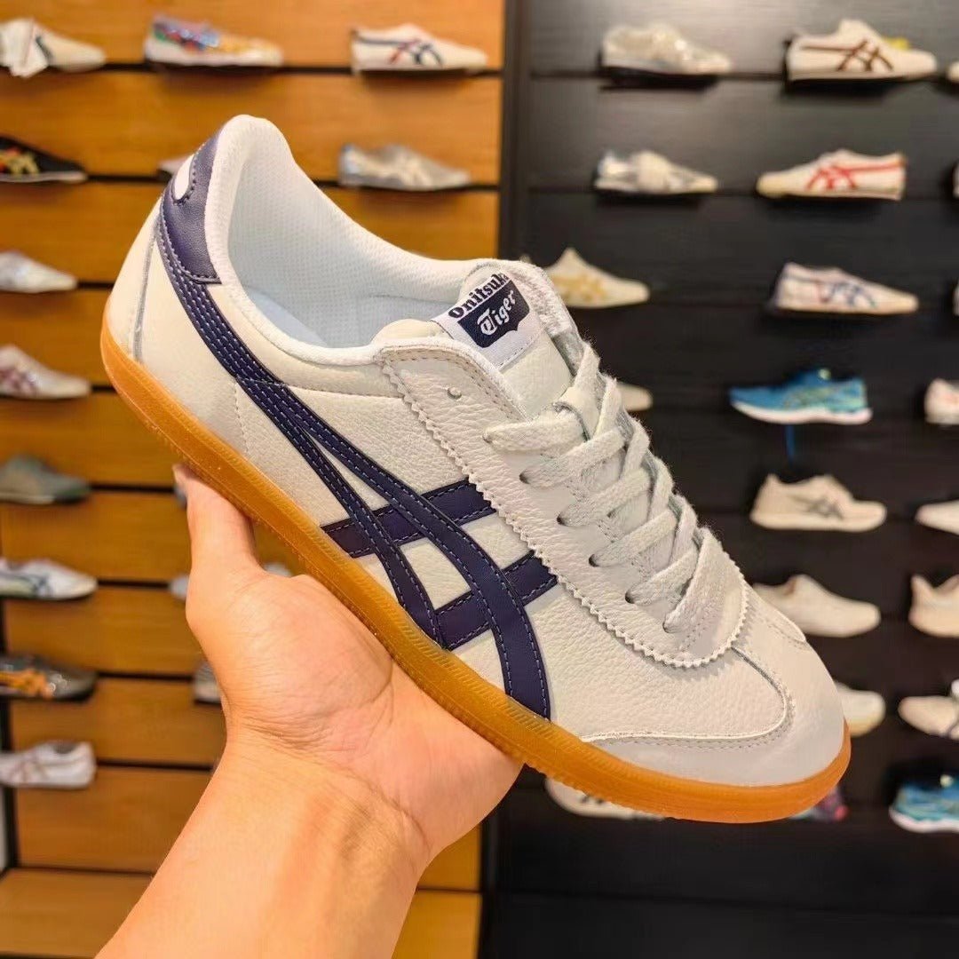 Branded Tiger Sneakers Tokuten Cream Blue Tan