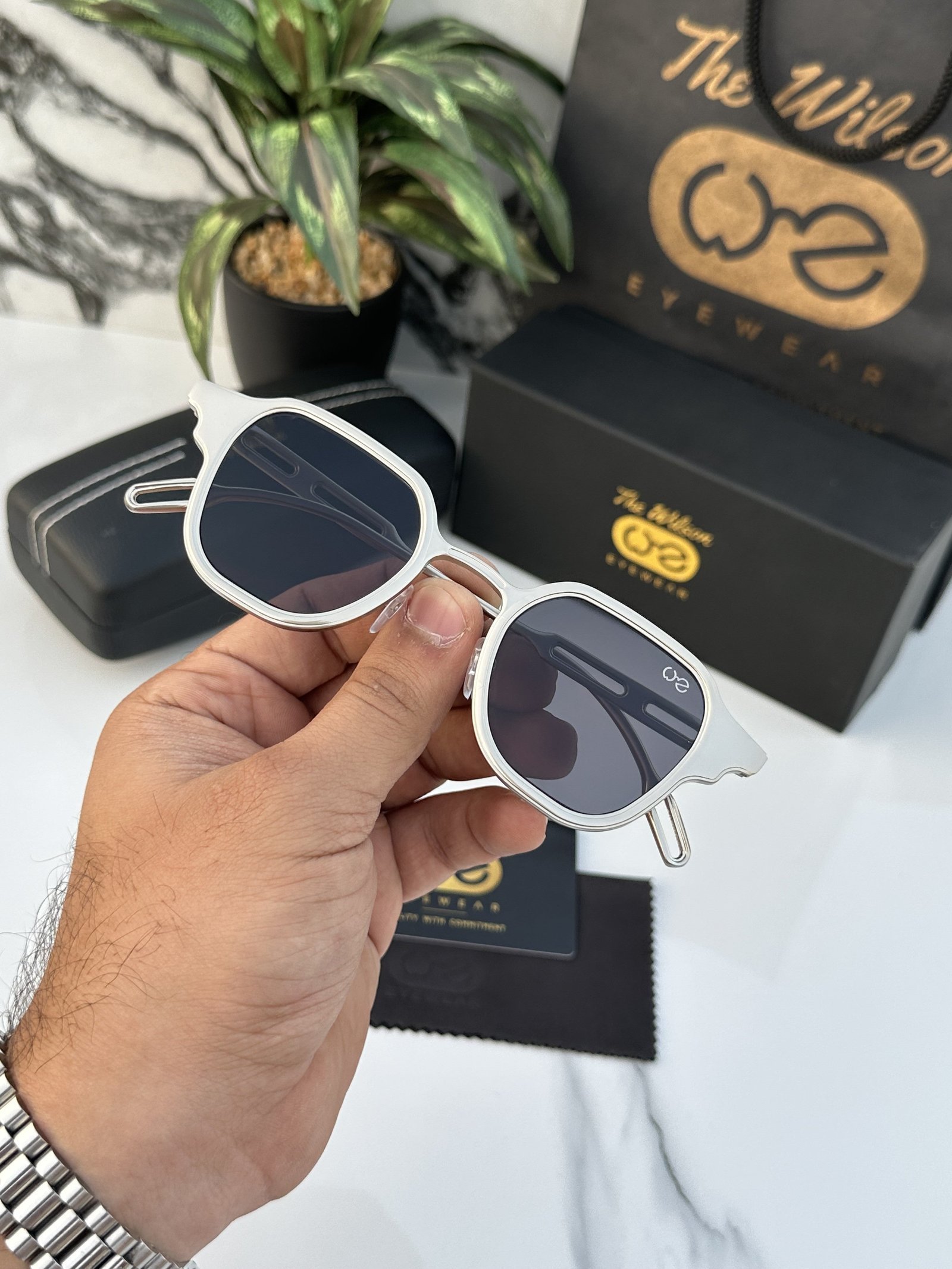 Branded WLSON 2381 silver black Sunglasses (With Original Kit) - Image 2
