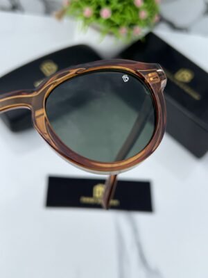 Branded Sunglasses round brown green (With Original kit)