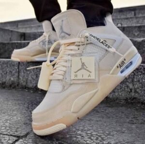Branded Aj Retro 4 off white Cream Sail With OG Box For Mens