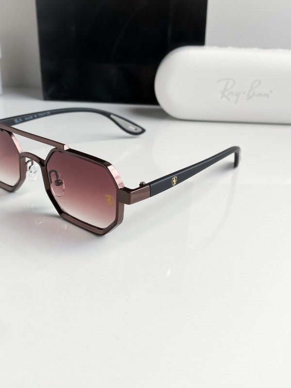 Branded Rb Black Brown Metal Frame Sunglasses Bt (With Original Kit) - Image 3