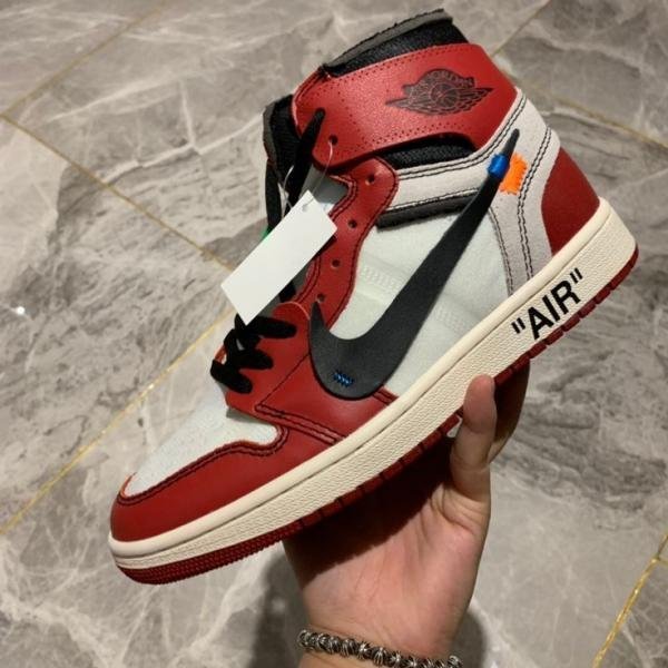 OFF-WHITE x Air Jordan 1 Retro High OG Chicago Red TOP BATCH UA - Image 3