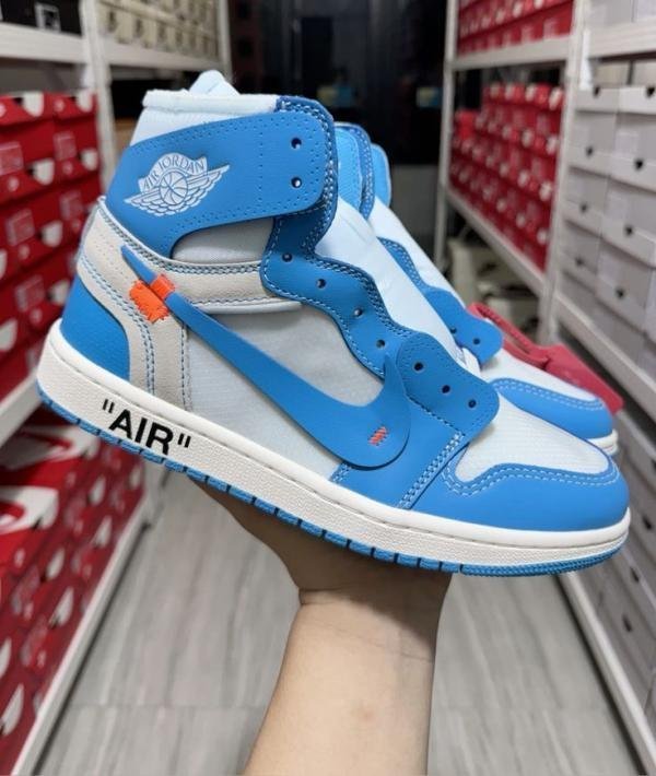 OFF-WHITE x Air Jordan 1 Retro High OG UNC Blue TOP BATCH UA - Image 2