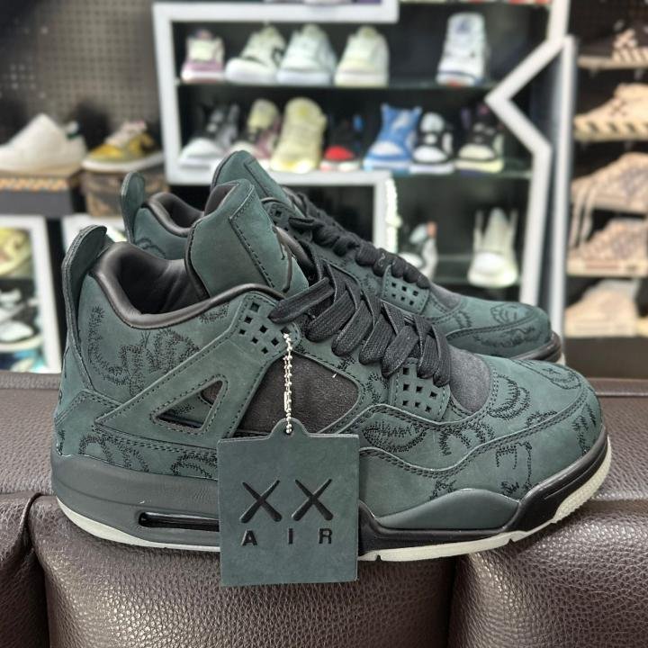 Jordan retro 4 kaws olive TOP BATCH UA - Image 4
