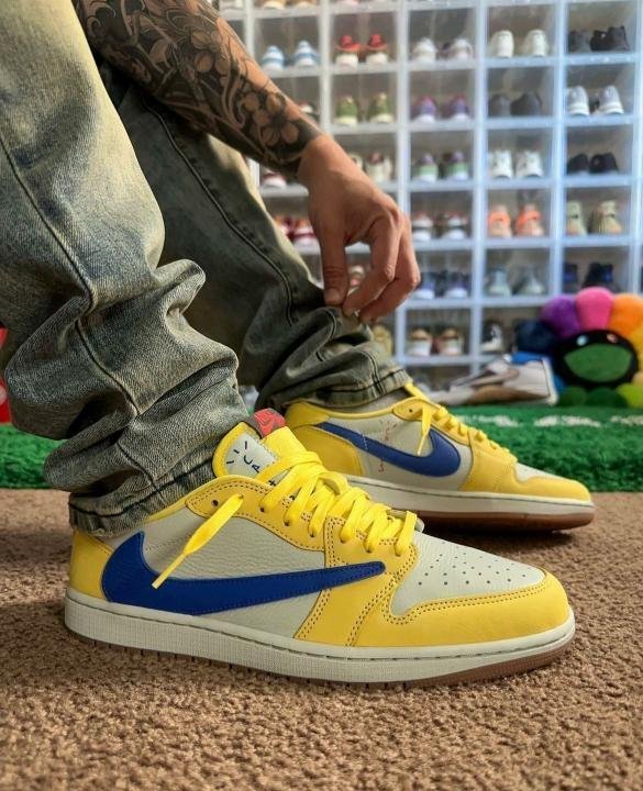 Nike Air Jordan Retro Low X Travis Scott Canary Yellow TOP BATCH UA - Image 3
