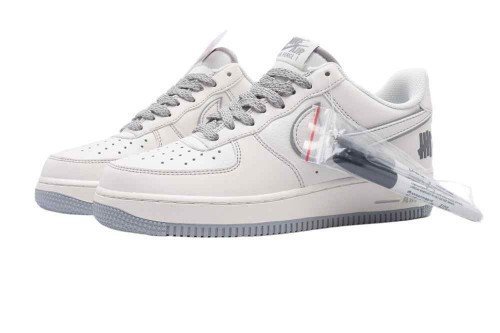 Undefeated x Nike Air Force 1 07 Low Cream Light Grey TOP BATCH UA - Image 2