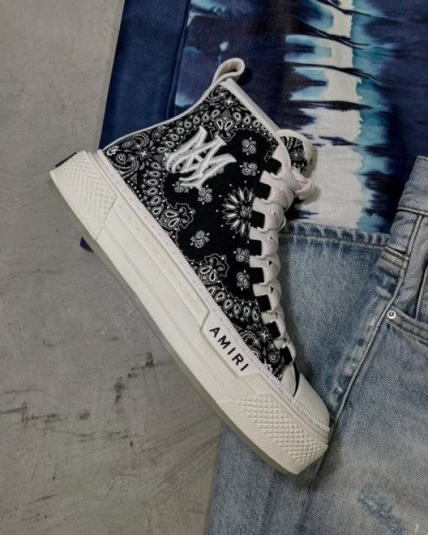 Amiri Bandana Court High-Top Sneakers TOP BATCH UA - Image 2