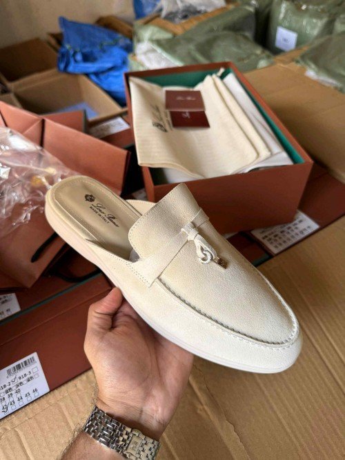 Loro Piana Loafers Babouche Loafers Cream 214 TOP BATCH UA - Image 2