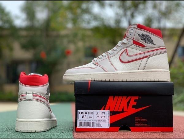 NIK.E AIR JORDAN 1 RETRO HIGH PHANTOM GYM RED TOP BATCH UA - Image 5