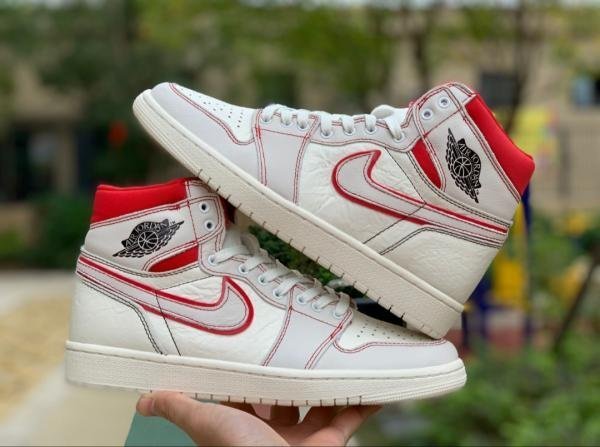 NIK.E AIR JORDAN 1 RETRO HIGH PHANTOM GYM RED TOP BATCH UA - Image 3