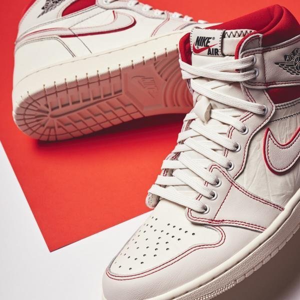 NIK.E AIR JORDAN 1 RETRO HIGH PHANTOM GYM RED TOP BATCH UA - Image 4