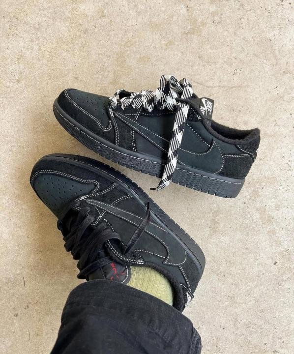 Nik e Air Jordan 1 Low Travis Scott Black Phantom SEMI UA TOP BATCH UA - Image 2