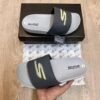 Skechers Hyper Burst Soft Premium White Yellow Logo Grey Flip-Flop