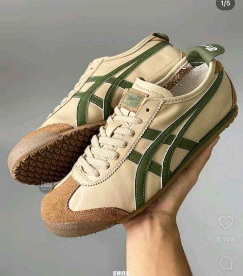 Onitsuka Tiger Beige Grass Green 246 TOP BATCH UA - Image 2
