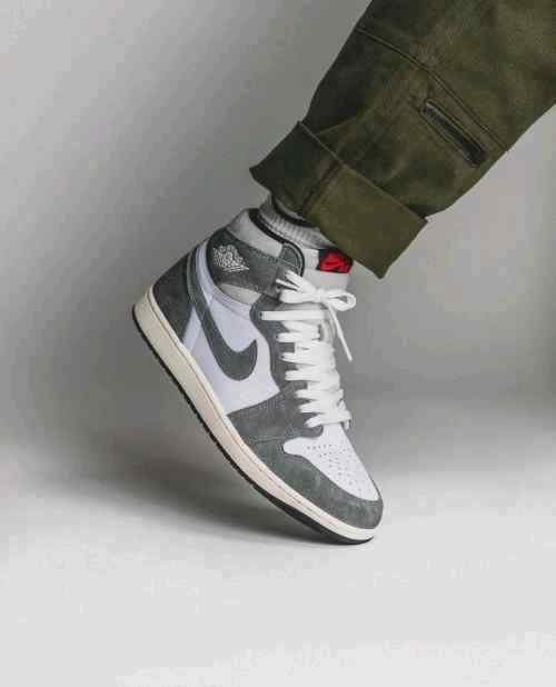 Nike Air Jordan 1 High Washed Grey Black 885 TOP BATCH UA - Image 4