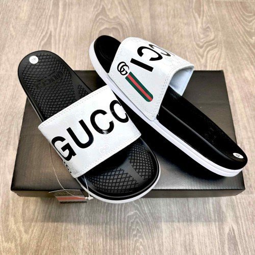 Gucci Monogram Soft Comfort Premium White Flip Flop