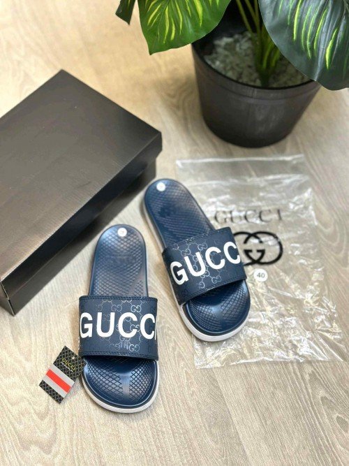 Gucci Monogram Soft Comfort Premium Blue Flip Flop - Image 2