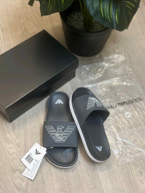 Emporio Armani Soft Cusion Premium Grey Flip Flop - Image 2