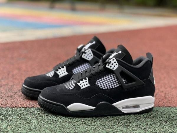 Nike Air Jordan Retro 4 Black White TOP BATCH UA - Image 2