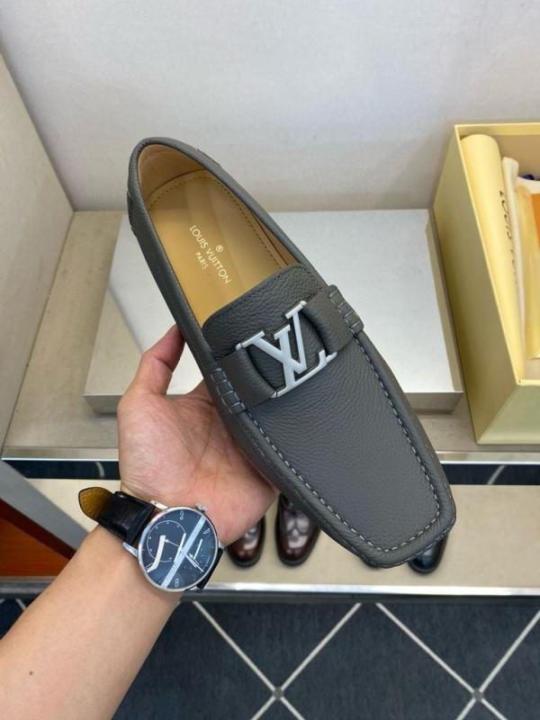 Louis vuttion LV monte carlo mocassin premium loafers Grey TOP BATCH UA - Image 2