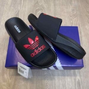 Adidas Hyper Boost Premium Black Red Slides