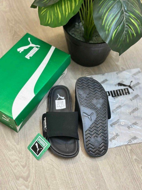 Puma Leadcat Palermo Foil All Black Slides - Image 2