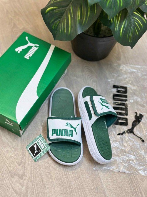 Puma Softride Adjust Premium White Green Flip Flop - Image 2