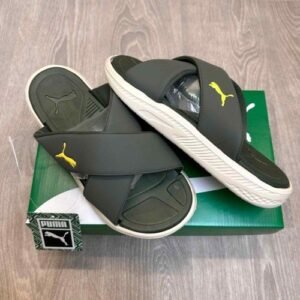 Puma Softride Seave Cross Strap Green Slides