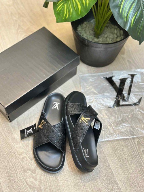 Louis Vuitton Venice Mule Premium Black Slides - Image 2