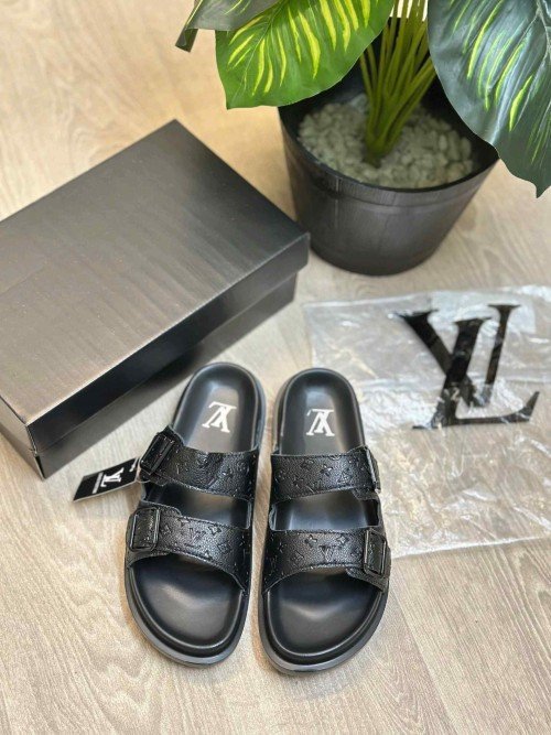 Louis Vuitton Venice Mule Premium Black Slides - Image 2