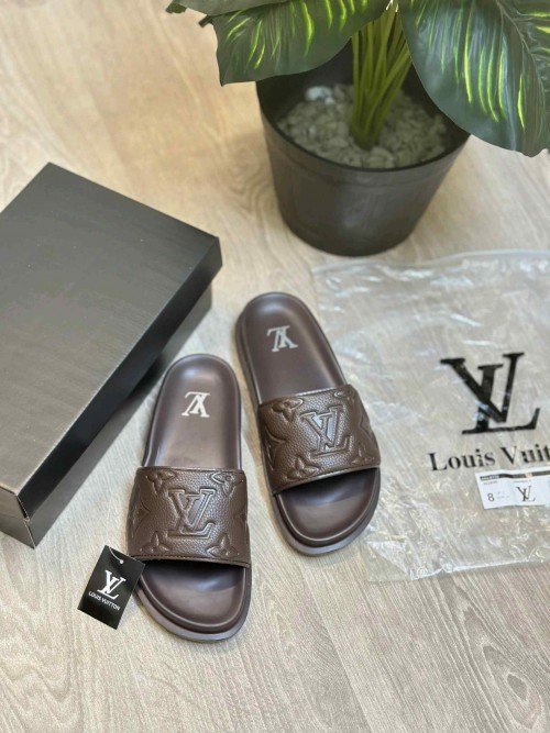 Louis Vuitton Monogram Brown Premium Slides - Image 2