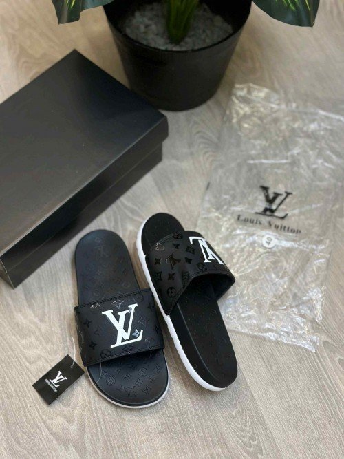 Louis Vuitton Monogram Soft Cusion Premium Black Flip Flop - Image 2
