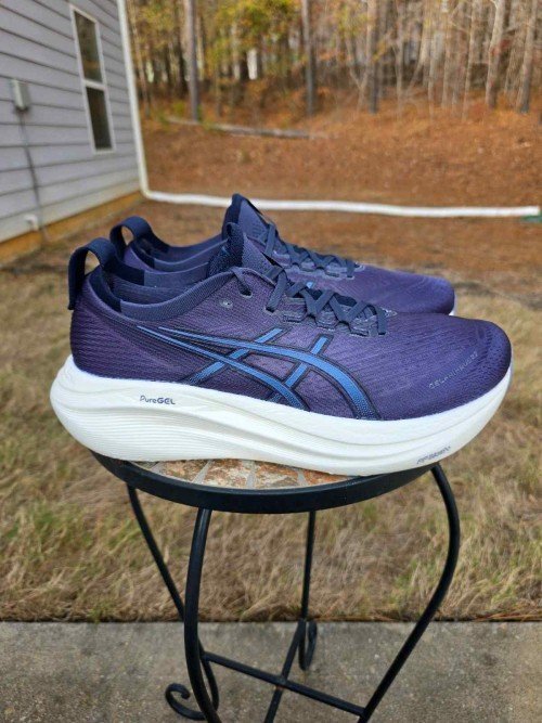 Asicss Gel-Nimbus 27 INDIGO FOG DENIM BLUE TOP BATCH UA - Image 4