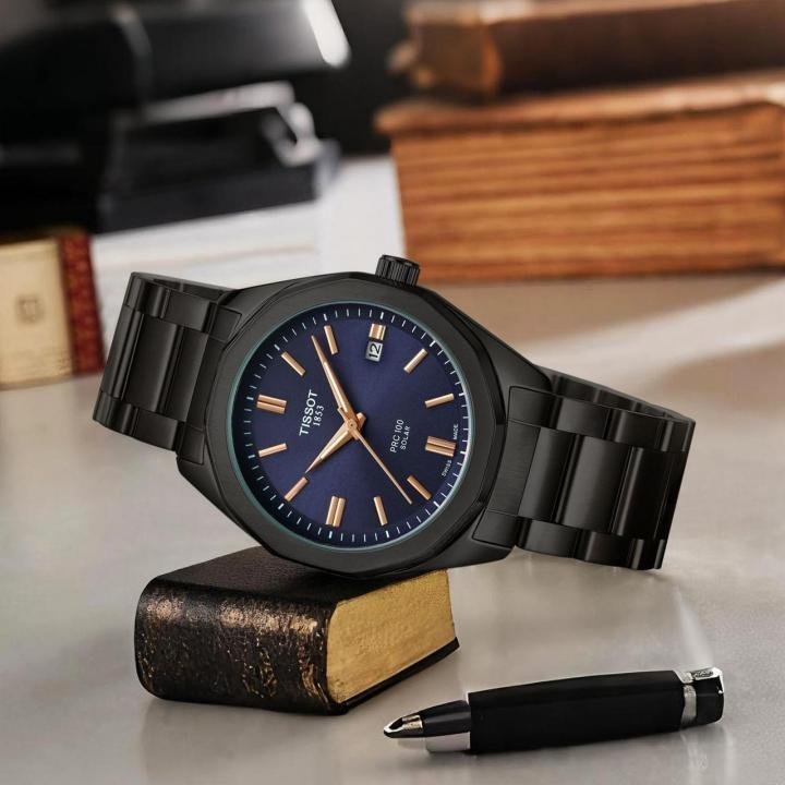 Tissot 1853 Prc 100 Solar Black Blue - J1833 - Image 2
