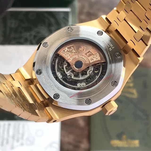 Audemars Piguet Royal Oak Double Balance Wheel Open worked yellow gold Skeleton Dial Automatic Mens Watch - Image 4