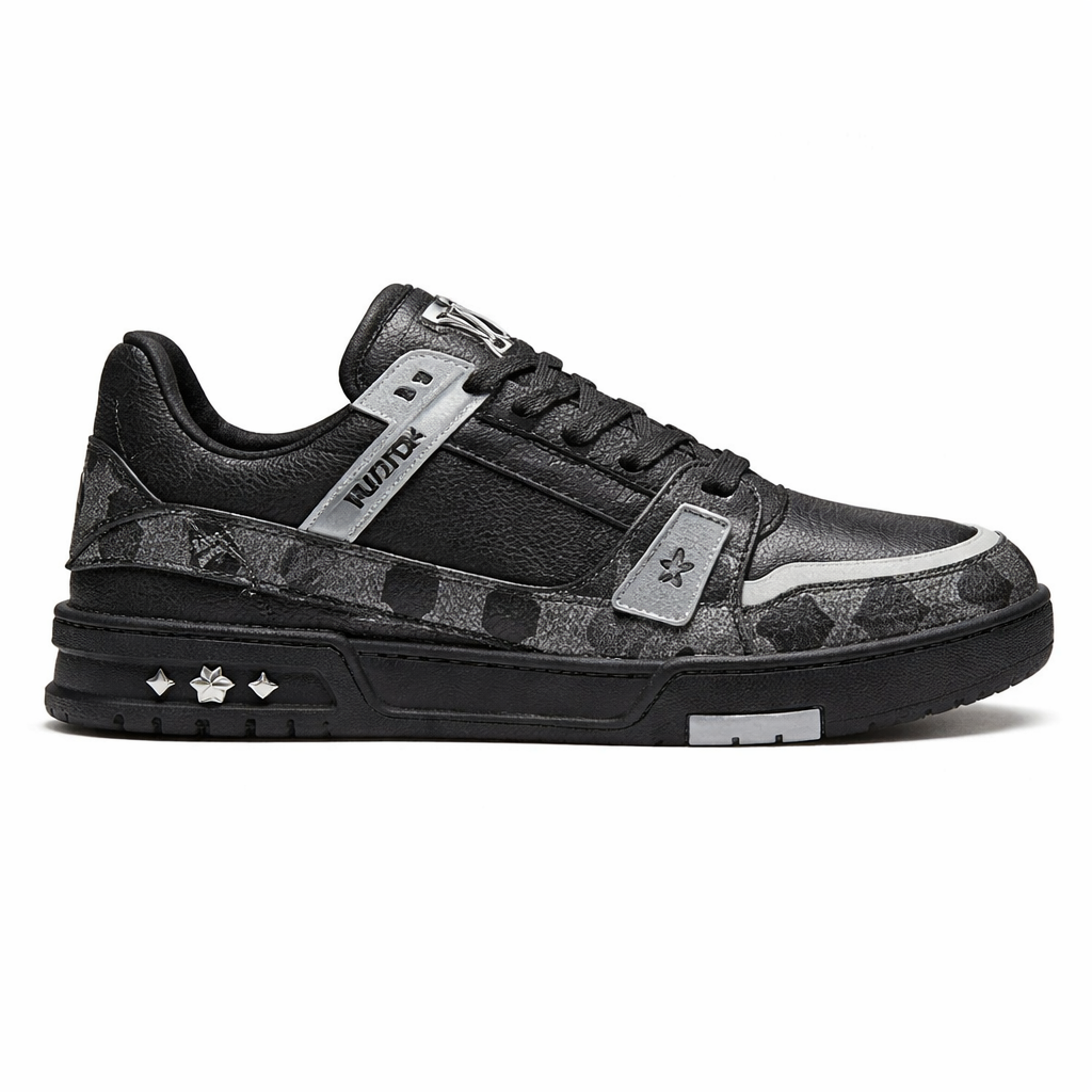 Louis Vuitton Trainer Black Grey TOP BATCH UA