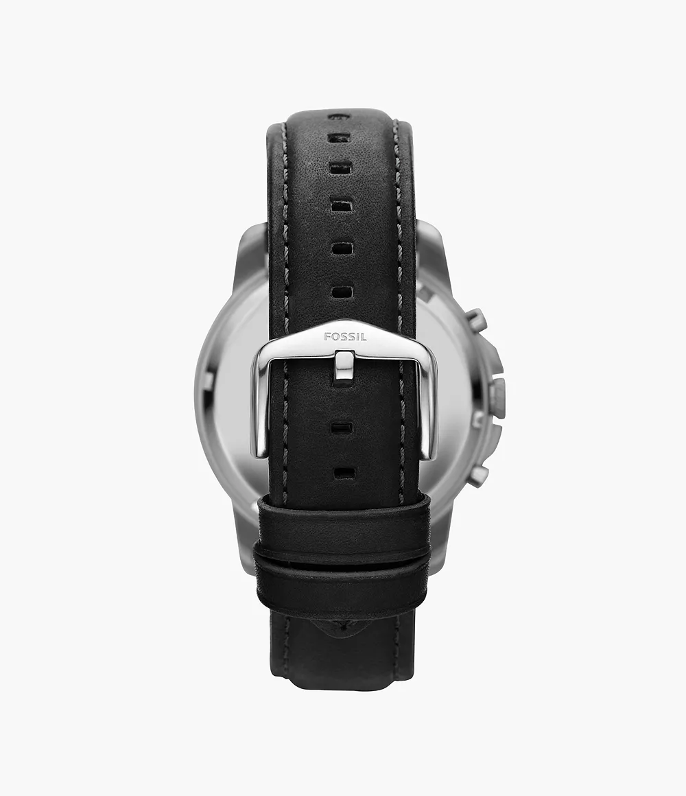 Fossil Grant Leather Belt Black Silver Watch - Image 7
