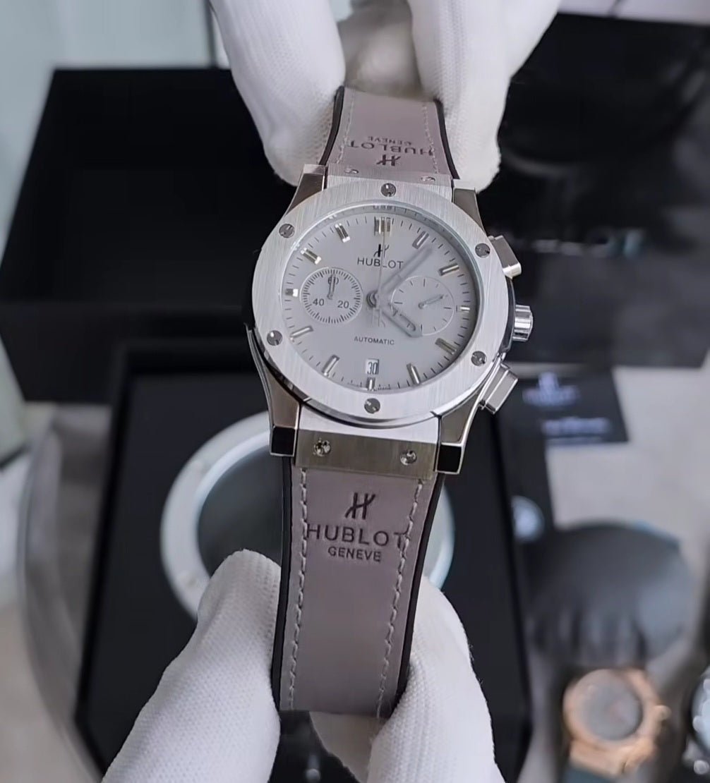 Hublot Grey Leather Belt Rohit Sharma Watch - Image 2