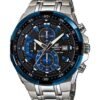Edifice Silver Blue Metal Watch