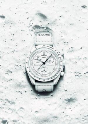 Swatch X Omega Bioceramic Moonswatch Mission To The Moon White With Kit