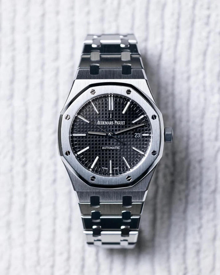 Audemars Piguet AP Royal Oak Silver Black Metal - Image 2