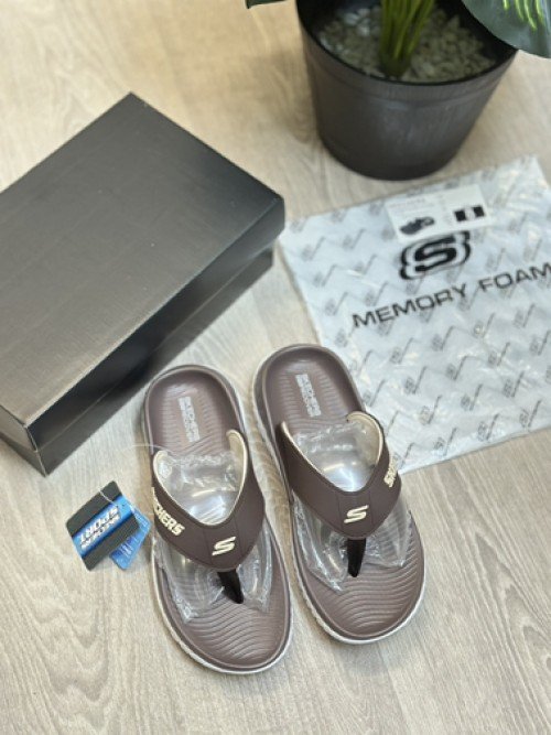 Skechers Go Recover Adjust Premium Brown White Simplex - Image 2