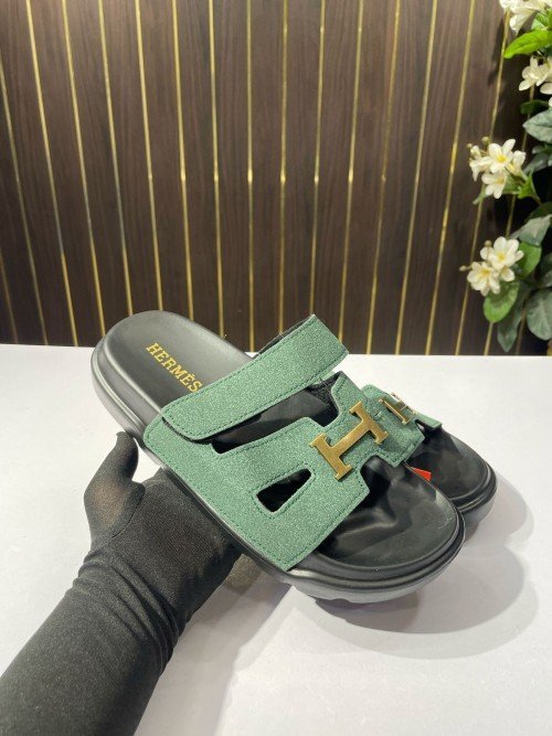 Hermes Mule Flipflop Green