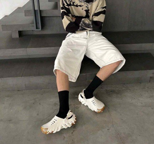 CROCCS ECHO GUM WHITE BROWN - Image 2
